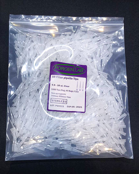 سرسمپلر کریستالی 10 میکرولیتر فیلتردار پورژن لب - Porgen Lab