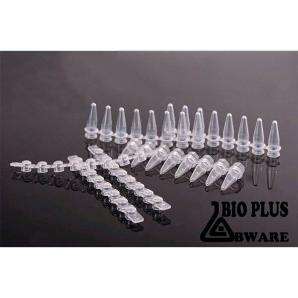 میکروتیوب ۰/۲ میلی لیتر استریپ 8 عددی BioPlus (درب گنبدی)
