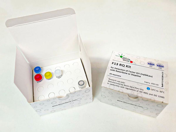 کیت تشخیص پلی مورفیسم  فاکتور سیزده (F XIII. Val34Leu) نوین ژن - Factor XIII RQ Kit