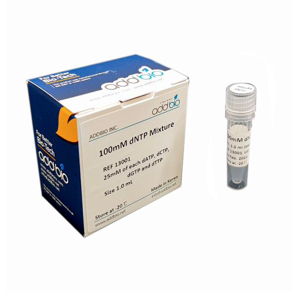 مخلوط 100mM dNTP (هر کدام از نوکلئوتیدها 25mM) یک میلی لیتری محصول AddBio