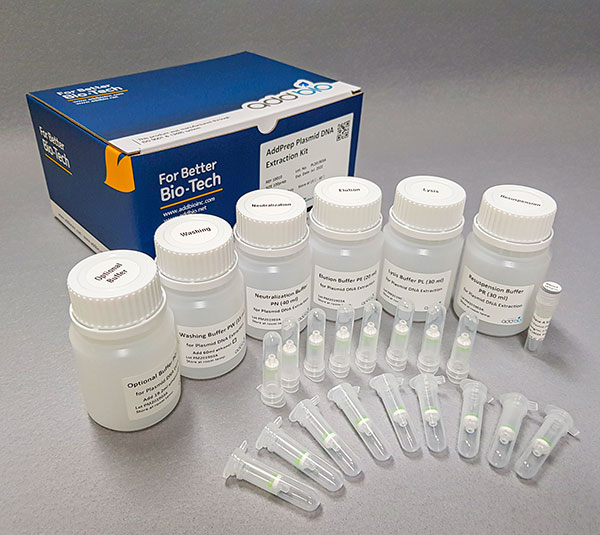 کیت 100 تستی استخراج DNA پلاسمیدی از سلول های باکتریایی AddPrep محصول AddBio