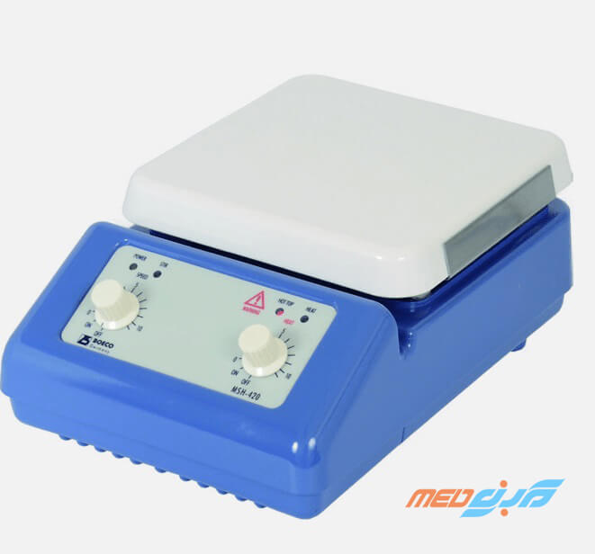 مگنتيك استيرر با هات پليت مدلMSH 420  Magnetic stirrer -MSH 420